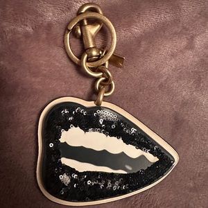 NWOT- Coach x Tom Wesselman Lips bag charm Black